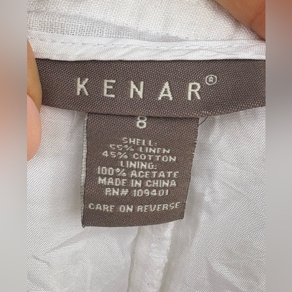 Kenar womens wide leg linen cotton mix, pants size 8 liner shorts under Preloved - Picture 3 of 7